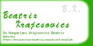 beatrix krajcsovics business card